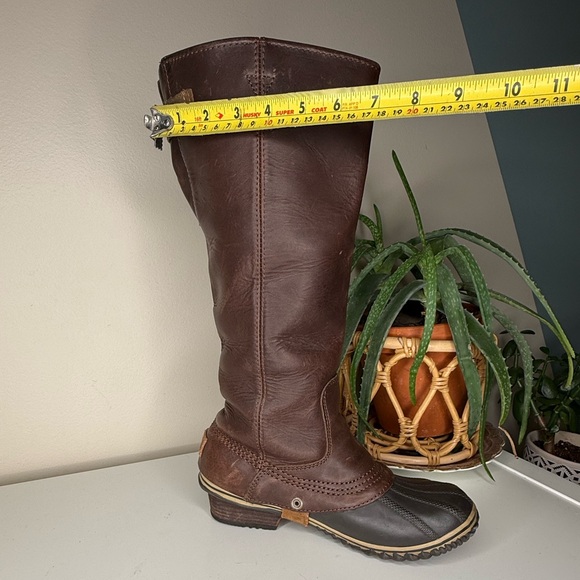 Sorel Slimpack Tall Duck Boots Brown Leather Waterproof Riding Boot 8.5 NL2007 - Picture 13 of 15
